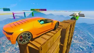 SUPER COCHE! SALTOS IMPOSIBLES!! - CARRERA GTA V ONLINE - GTA 5 ONLINE