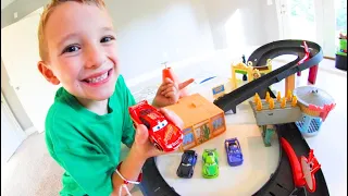 Father & Son GET BEST TOY RACE TRACK EVER! / Disney and Pixar Cars Radiator Springs!