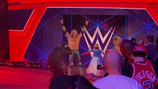 Special Daddy/Daughter moment | EDGE + Beth Phoenix pose with kids off camera at Royal Rumble 2022