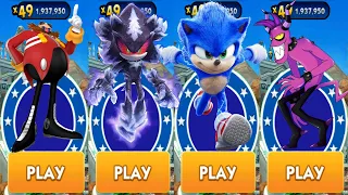 Sonic Dash - Mephiles the Dark vs Movie Sonic defeat All Bosses Eggman Zazz All 76 Characters Update