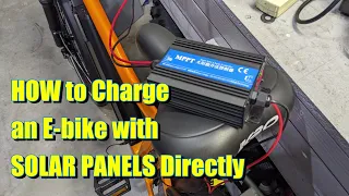 How to charge an E-BIKE with solar panels Directly, Solar MPPT charger for E-bike KBO or Himiway 48v