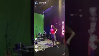 Malu Trevejo Live Rehearsing Luna Llena dance and singing | Instagram Live 10/18/17