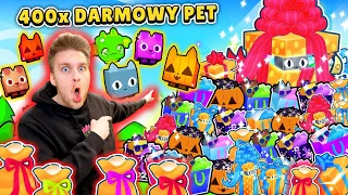 Otrzymałem ⚠️ 400x RAZY ✅ NOWE PETY (ZA DARMO) 🤑 i SPRZEDAŁEM TO… w 10 MINUT w PET SIMULATOR X! 😱