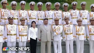 North Korea's Kim Jong Un marks Navy Day with his daughter