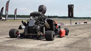 170HP Super Kart w/ CBR1000RR Fireblade Engine - FAST 1/2 Mile Accelerations!