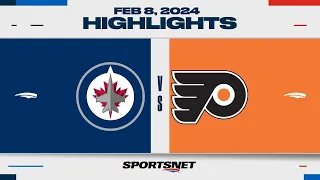 NHL Highlights | Jets vs. Flyers - February 8, 2024