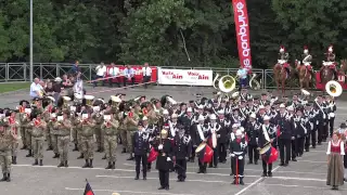 Final massed bands of the fourth military tattoo of Porcieu