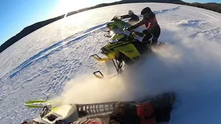 Ski-doo race! 800 e-tec vs 850 e-tec vs 900 ace turbo Filmed with GoPro Max