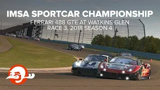 IMSA, FERRARI 488 GTE at WATKINS GLEN, race 3