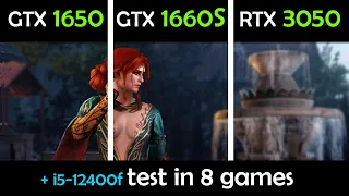 GTX 1650 vs GTX 1660 Super vs RTX 3050 Test in 8 Games