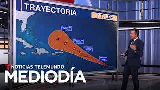 La tormenta tropical Lee será huracán categoría 4 para el fin de semana | Noticias Telemundo