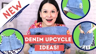 3 EASY and USEFUL denim upcycles! Thrift flip.