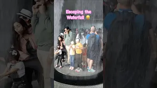 We were stuck inside this waterfall at Dubai Expo City 😂 #viral #trending #travel #dubai #shorts