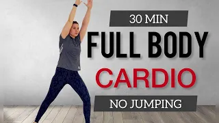 30 min FULL BODY CARDIO WORKOUT at home / No Jumping / No Repeat / No Equipment