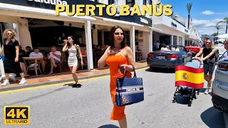 Puerto Banus, Marbella Spain Walking Tour 2023 - 4K