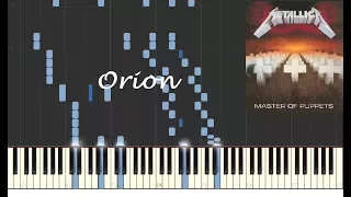 How to play Orion by Metallica on piano - Piano Cover - Synthesia Tutorial