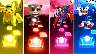 pikachu VS Talking Tom VS Superman VS Sonic VS Tiles Hop