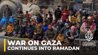 Israel continued its bombardment of Gaza on the first day of Ramadan