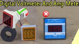 Round LED Dual Display AC Amp Voltmeter Indicator 60-500V 220V 100A INReview