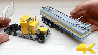 How to Build a Small Lego Semi-trailer Tanker Truck (MOC - 4K)