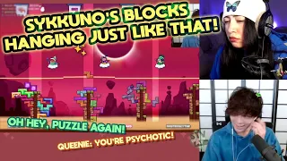 You're psychotic! Sykkuno COULDN'T BELIEVE his blocks were hanging AND WIN JUST LIKE THAT!