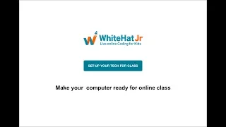 Set-up Tech for your class | Whitehat Jr