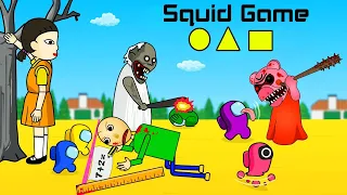 Squid Game This pose 22 어몽어스 오징어 게임 / Among Us / Granny / Baldi / Piggy / animation