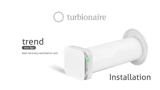 How to install Turbionaire TREND HRV FAN 100 WM - Heat Recovery Ventilation Unit