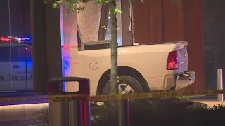 Breaking: Officers open fire on stabbing suspect who crashed truck into building, HPD says