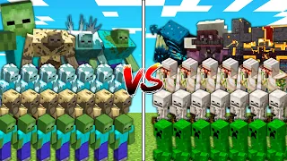 ZOMBIE ARMY vs MINECRAFT in Mob Battle