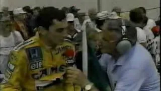 Senna, Prost & Piquet interview after the race in Detroit 1987