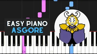 Asgore (EASY Piano Tutorial) - Undertale