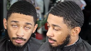 HE PAID $100 FOR THIS TRANSFORMATION / 2 MONTH WOLF/ FADED BEARD/ HAIRCUT TUTORIAL