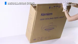 KAMLAM 24" Low Profile Ceiling Fan Light with Alexa/Google Assistant/APP Control+Installation Video