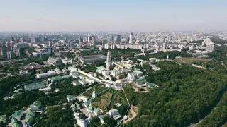 Kiev Pechersk Lavra from Dji mavic air 2