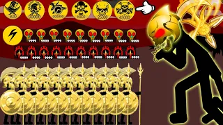 x9999 ITEM Golden Army SPEARTON vs FINAL BOSS - STICK WAR LEGACY HACK