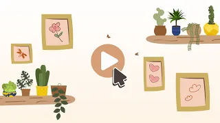 Cute plant aesthetic intro template
