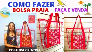 BOLSA PRAIA - COMO FAZER BOLSA DE PLÁSTICO CRISTAL - BOLSA SORAYA