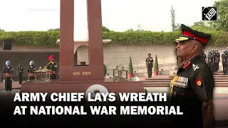 75th UN Peacekeepers Day: Indian Army Chief General Manoj Pande lays wreath at National War Memorial