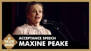 Maxine Peake - Acceptance Speech - UK Theatre Awards 2018