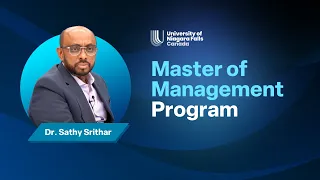 Introduction to UNF’s Master of Management program from Associate Dean Dr. Sathy Srithar