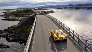 The Ford GT drives the iconic Atlantic Ocean Road in Norway (+Arctic Circle Raceway)