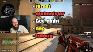 CSGO LEGENDS PLAY FACEIT TOGETHER🔥(f0rest STREAM)