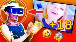 رد فعل تجربة نظارات الواقع الافتراضي VR لأول مرة, لن تصدق ماذا حصل !!!