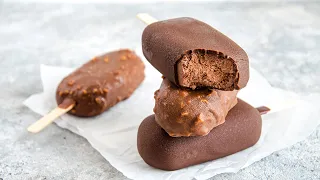 DON'T BUY THIS IN THE STORE! Chocolate Ice Cream popsicles + 2 glaze recipes (classic and gourmet)