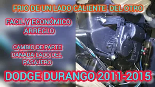 AIRE FRIO DE UN LADO Y CALIENTE EN EL OTRO PROBLEMA DE A/C Y CALENTON POR PARTE DAÑADA