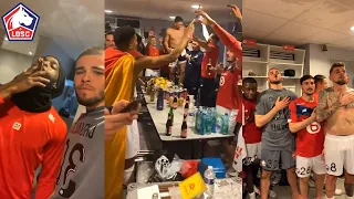 OSC Lille Locker Room Celebration After Winning The Ligue 1 For The First Time in 10 Years