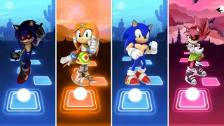 Sonic Exe 🆚 Sonic Boom 🆚 Muscular Sonic 🆚 Amy Exe Sonic | Sonic Tiles Hop Music Gameplay