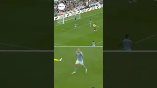 Haaland's reaction to Kevin De Bruyne's assist to Bernardo Silva