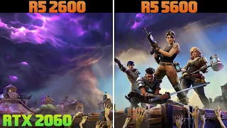 Fortnite Ryzen 5 2600 VS Ryzen 5 5600 FPS Comparison